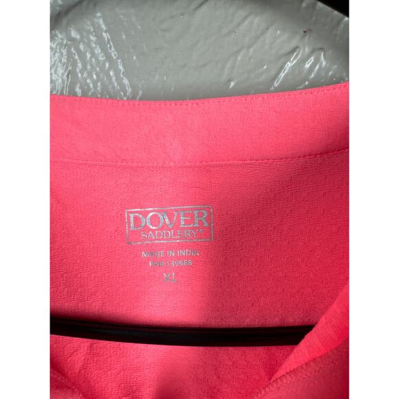 Dover Saddlery CoolBlast® 100 Ladies’ Notch-V Long Sleeve Coral Top Size XL - Picture 3 of 6